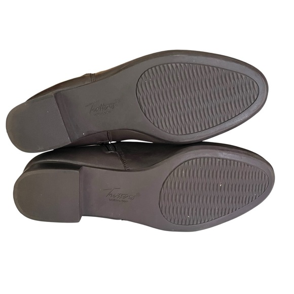 Trotters Major Booties Women's Size 8 Narrow Dark Brown Side Zip Leather Comfort - Picture 11 of 12